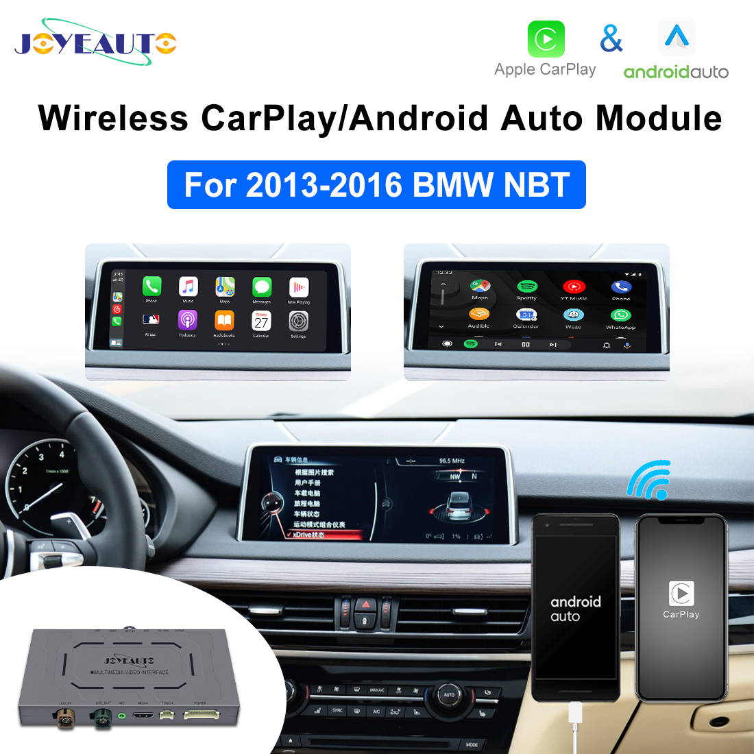 WJBM-2)BMW NBT 1 2 3 4 5 7 X1 X3 X4 X5 X6 MINI 13-17MY WIFI Wireless Apple  CarPlay AirPlay Android Auto Solution - Joyeauto Technology