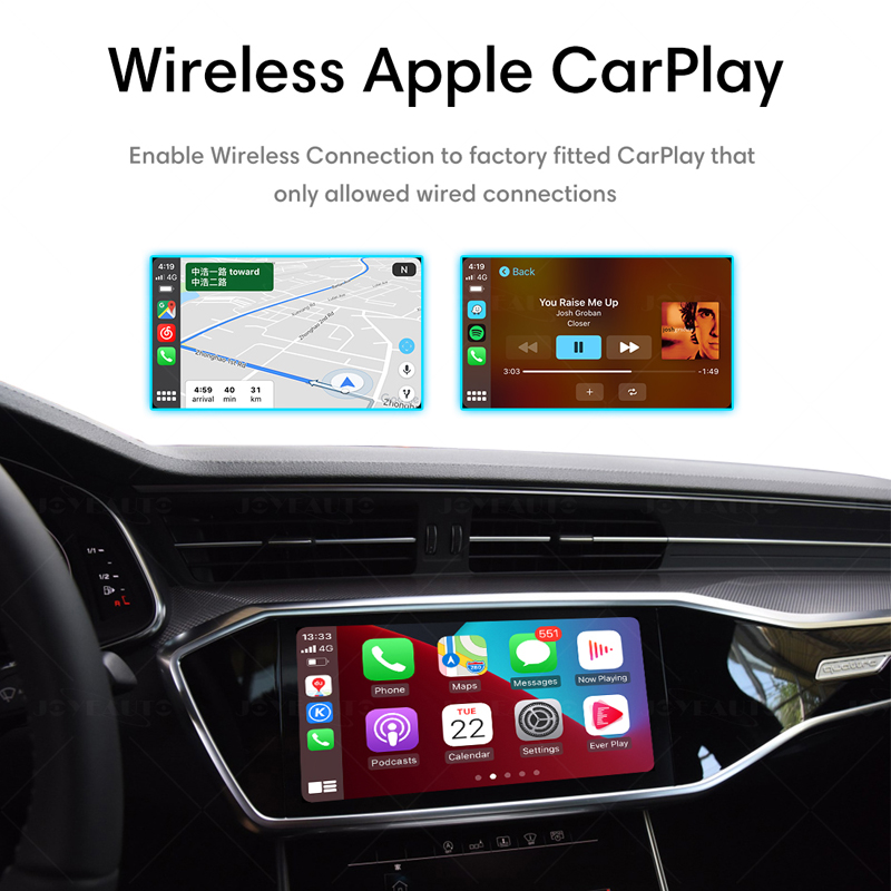 WJUC-1)USB Wireless Apple CarPlay Dongle PLUS Wireless Mirror Link