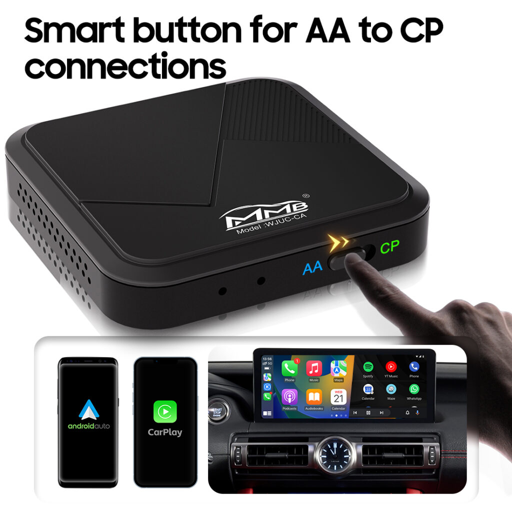 Wireless Carplay Android Auto Adapter Factory Wired Convert Wireless