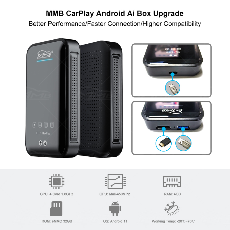 MMB Plus Android 11.0 CarPlay AI Box - 4GB+32GB & HDMI Out - 图片 6
