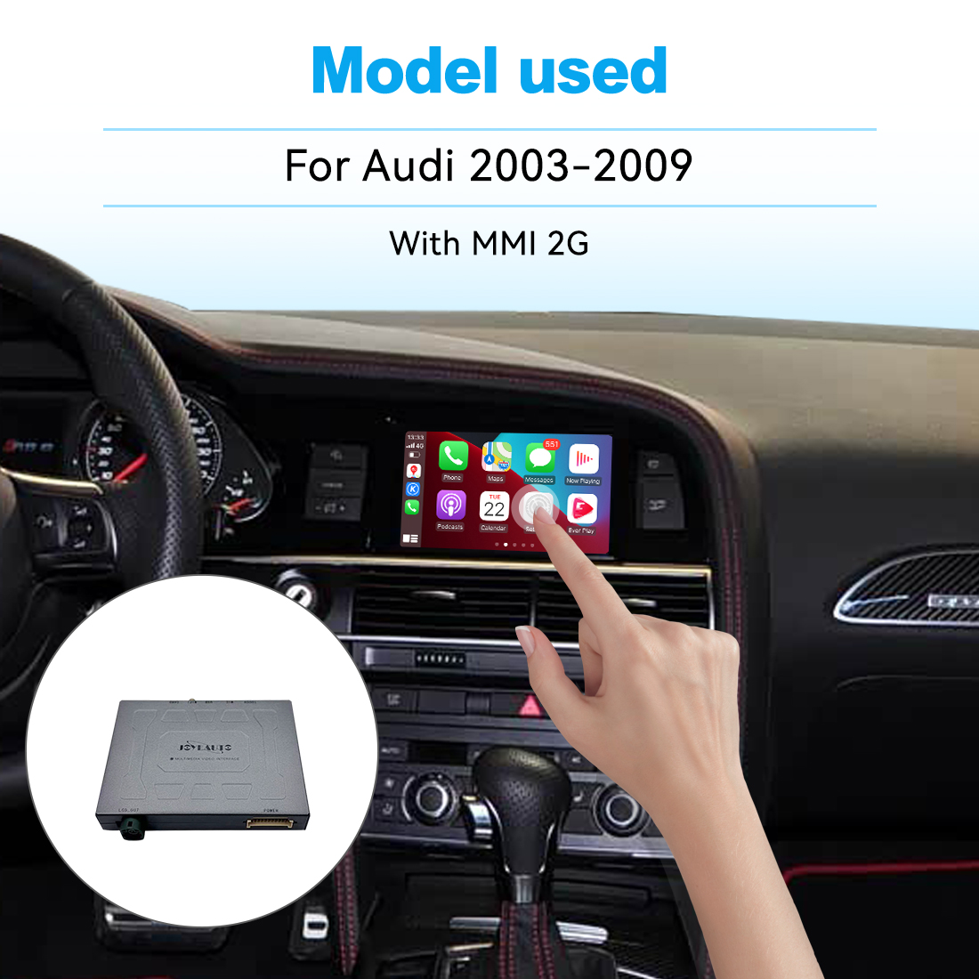 JoyeAuto Wireless CarPlay & Android Auto for Audi MMI 2G A4 A5 A6 A8