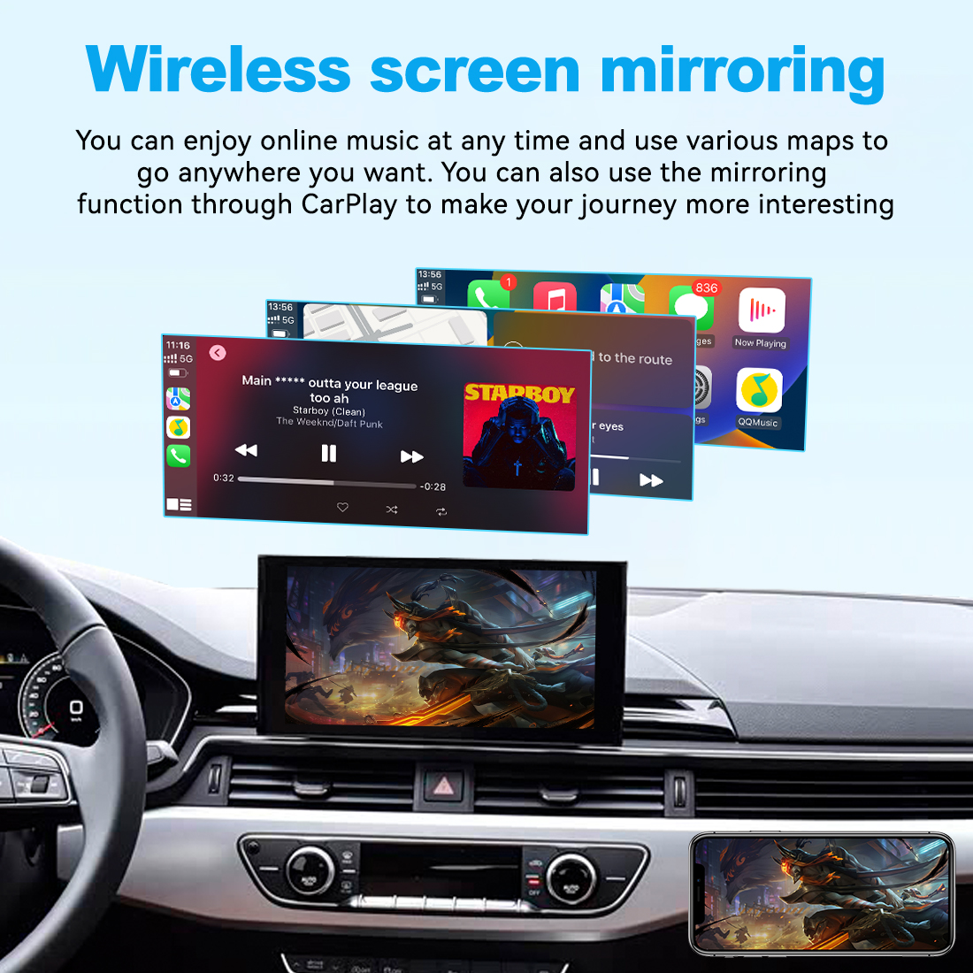 Joyeauto Wireless CarPlay & Android Auto for Audi MIB3 2021-2023 (A1/Q3/Q4/Q5) - Retrofit - 图片 7