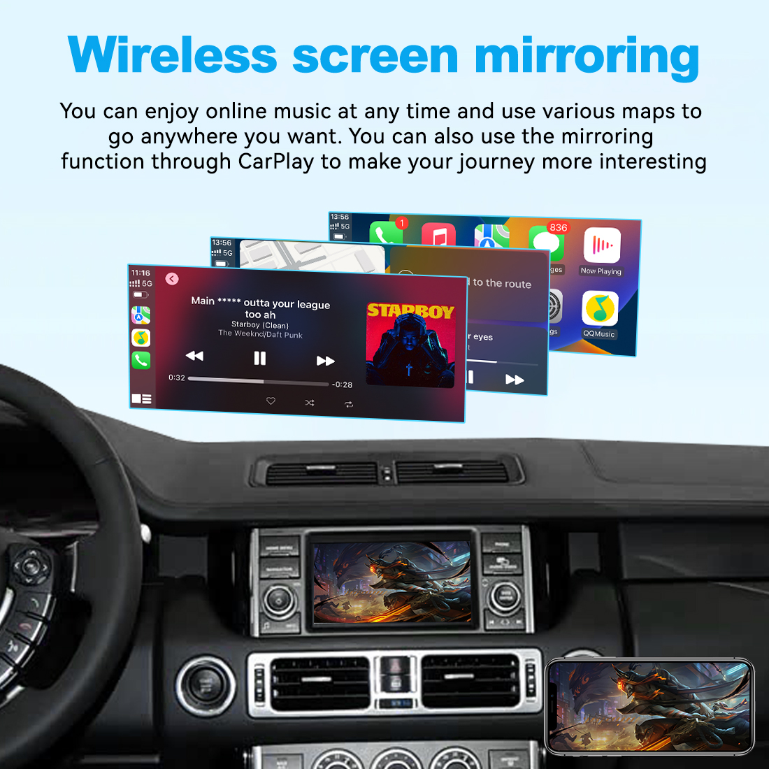 JoyeAuto Wireless CarPlay & Android Auto for Land Rover Denso (2008-2012) L319 L320 L322 - 图片 5