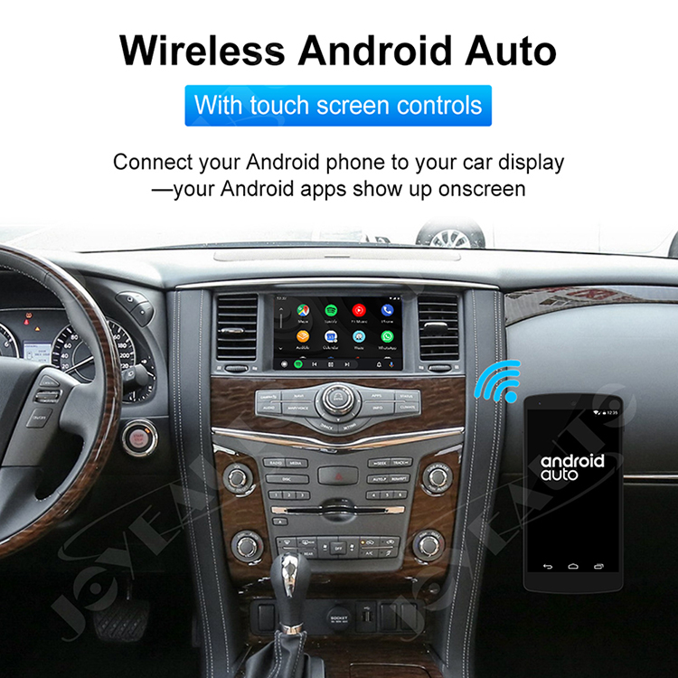 JoyeAuto Wireless CarPlay & Android Auto for Nissan Patrol & Infiniti Dual Screen - 图片 2