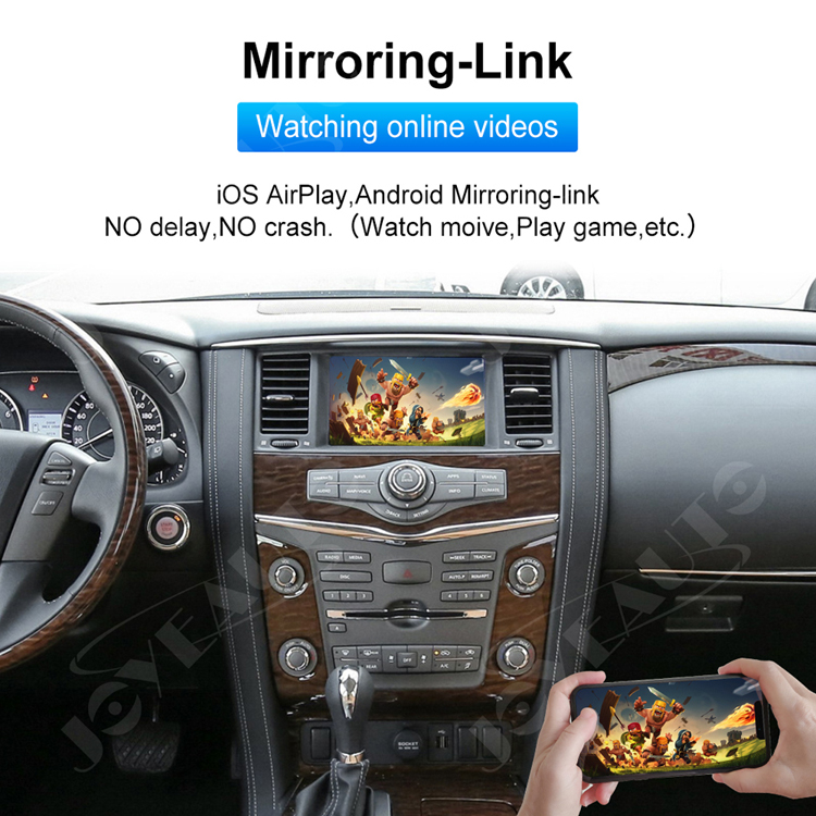 JoyeAuto Wireless CarPlay & Android Auto for Nissan Patrol & Infiniti Dual Screen - 图片 3