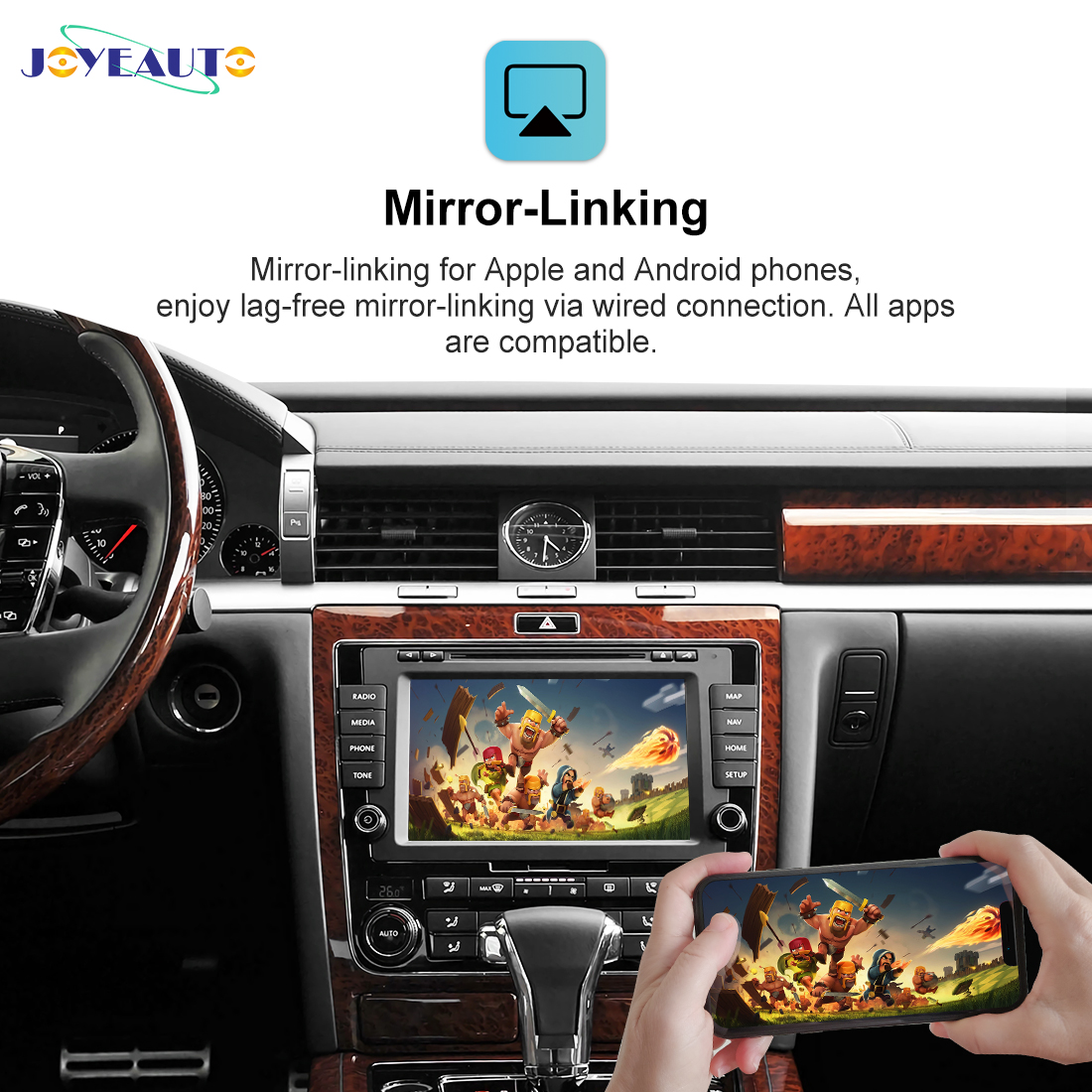 JoyeAuto Wireless CarPlay & Android Auto for Volkswagen Phaeton - 图片 2