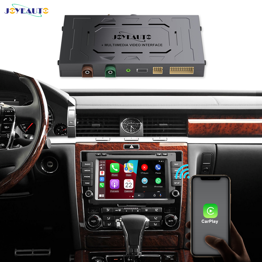 JoyeAuto Wireless CarPlay & Android Auto for Volkswagen Phaeton - 图片 3