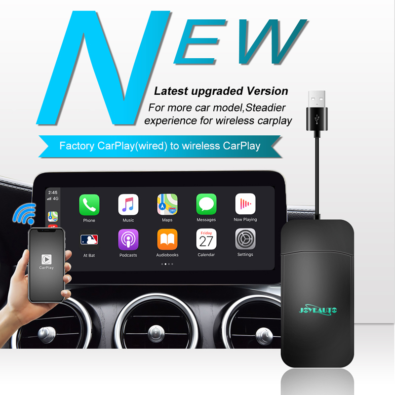 (WJUC-0)USB Wireless Apple CarPlay Dongle Convert Factory wired CarPlay to Wireless Connection
