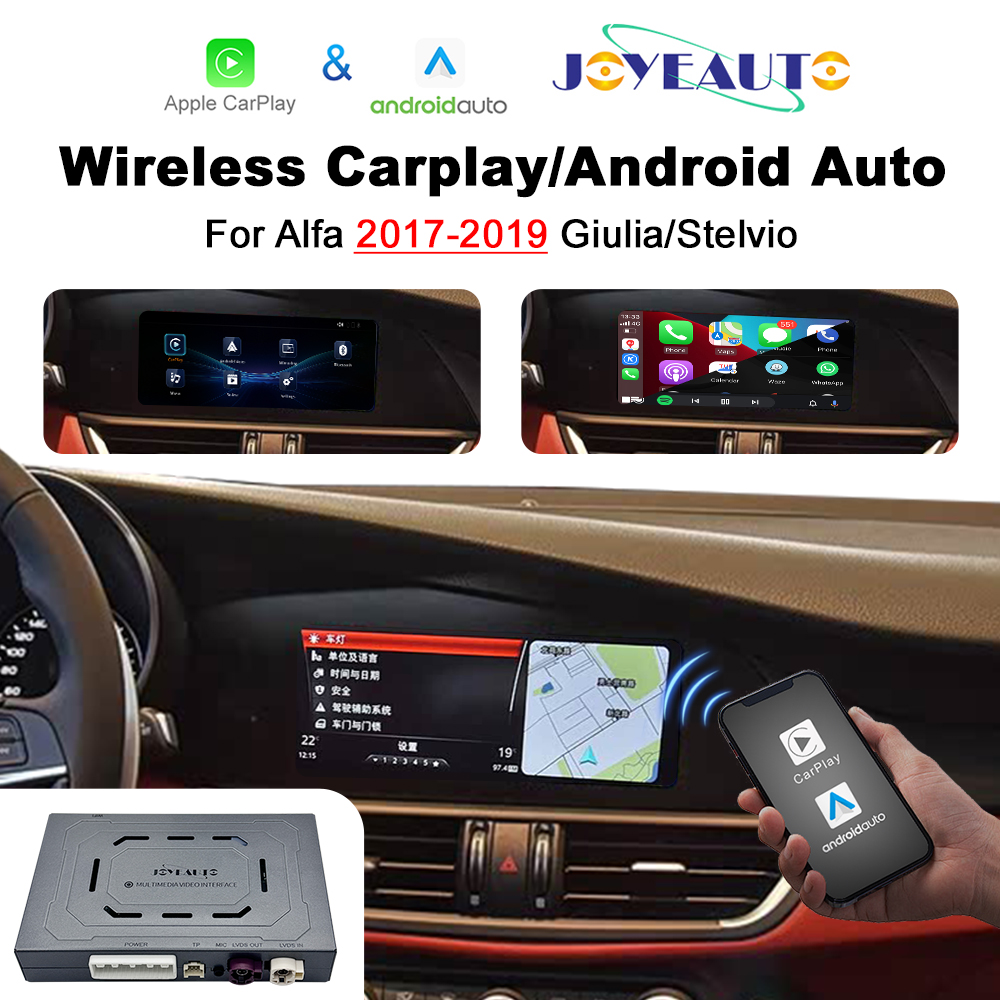 JoyeAuto Wireless CarPlay & Android Auto for Alfa Romeo Giulia & Stelvio (2017-2019)
