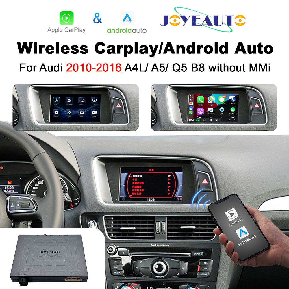 JoyeAuto Wireless CarPlay & Android Auto for Audi A4 A5 Q5 B8 Concert Symphony