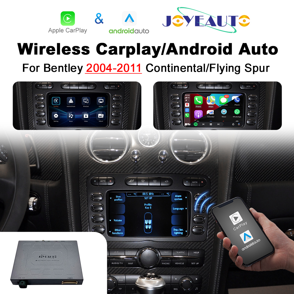 JoyeAuto Wireless CarPlay & Android Auto for Bentley 2004-2011 (Continental/Flying Spur) - Plug and Play