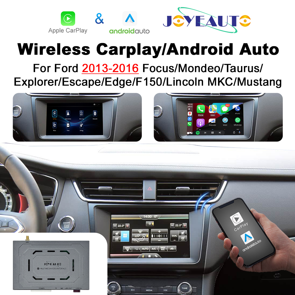 JoyeAuto Wireless CarPlay & Android Auto for Ford SYNC 2 2013-2016 (F150/Mustang/Explorer/Fusion)