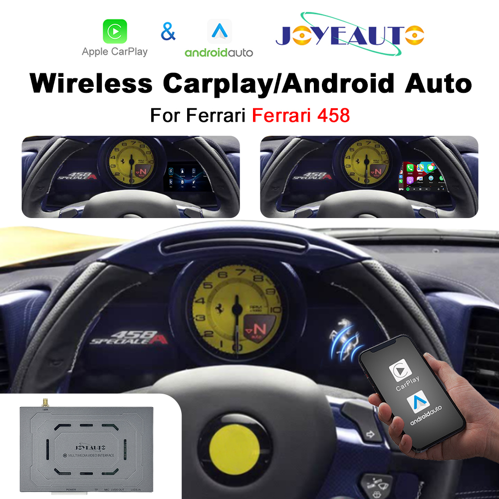 JoyeAuto Wireless CarPlay & Android Auto for Ferrari 458 - Plug and Play