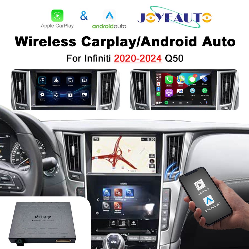 JoyeAuto Wireless CarPlay & Android Auto for Infiniti 2020-2024 (Q50/Q60/Q50L) - Retrofit