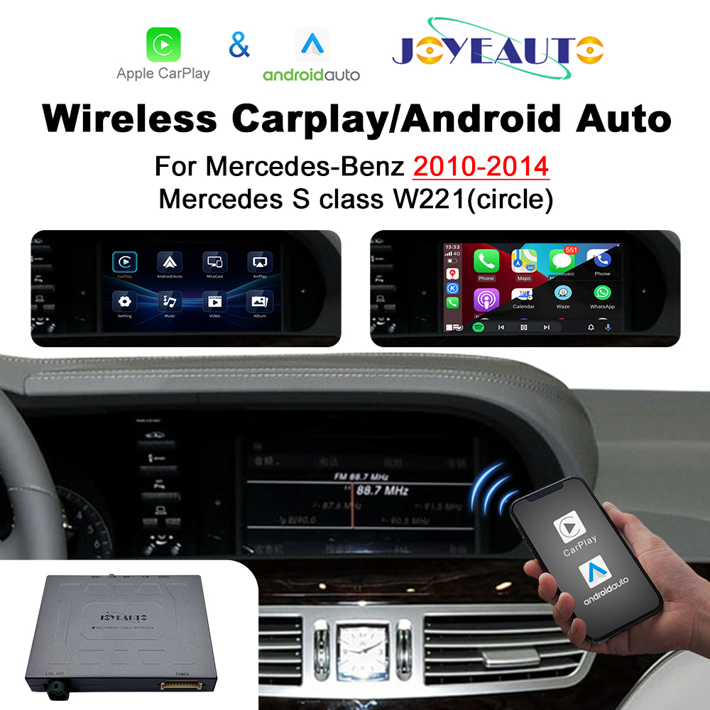 JoyeAuto Wireless CarPlay & Android Auto for Mercedes S-Class W221 NTG 4.5