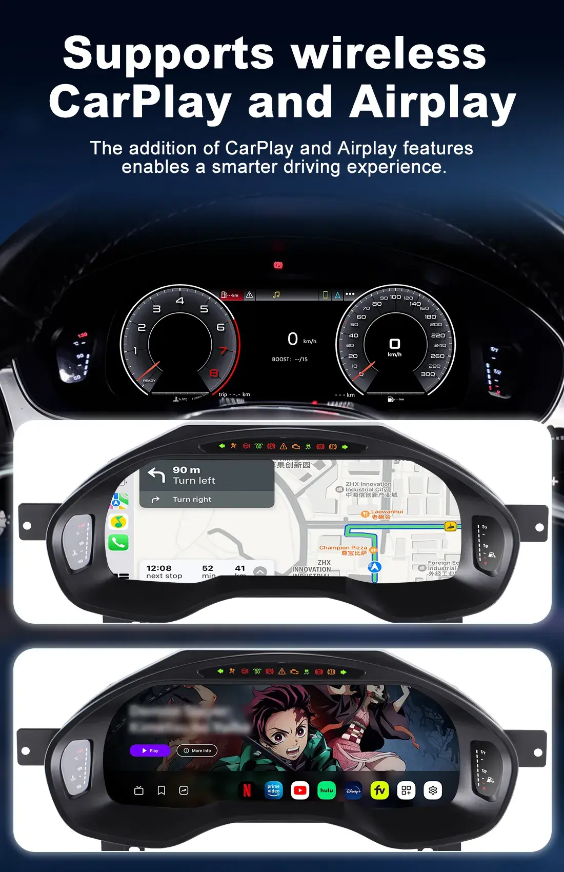 Audi A6 A7 Digital Cluster HDMI Input and Multimedia
