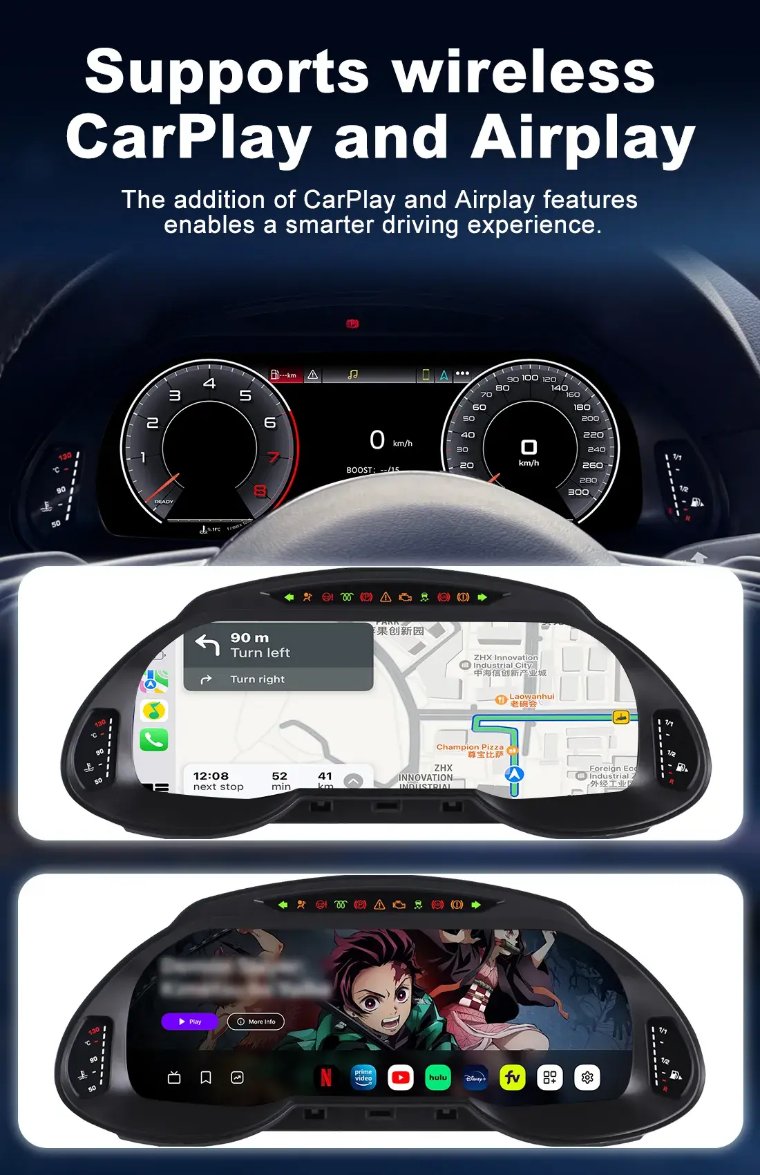 Wireless CarPlay on Audi Q5 Digital Cluster
