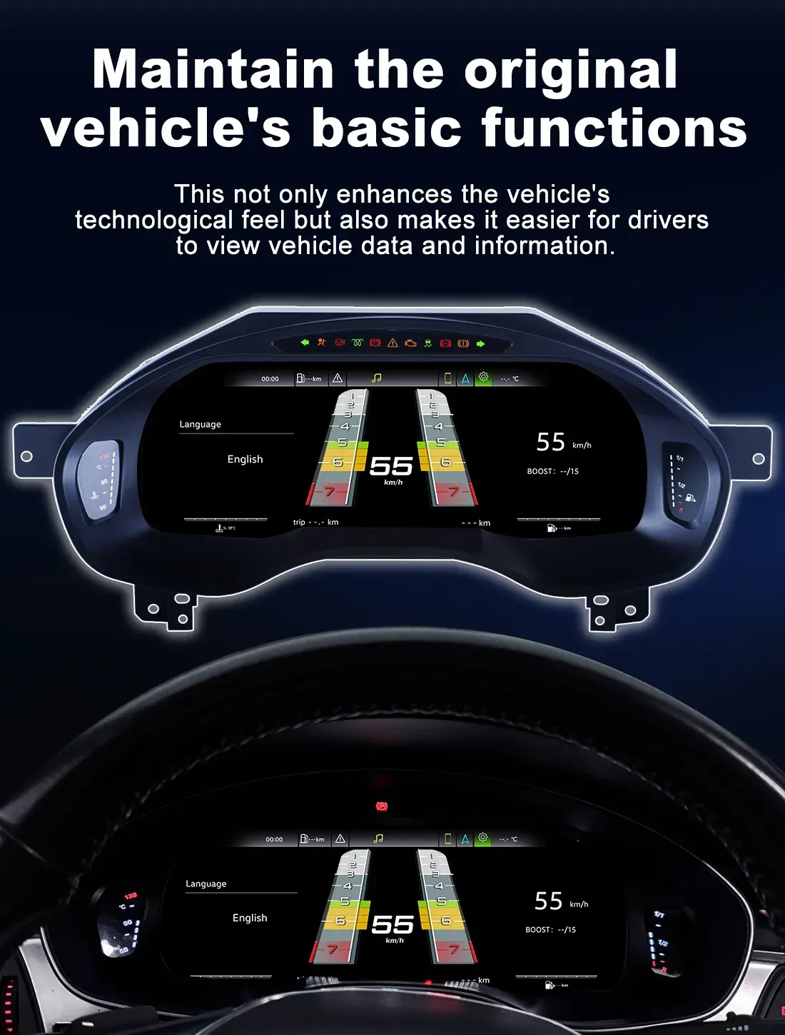 Multiple Languages for Audi A6 A7 Digital Cockpit