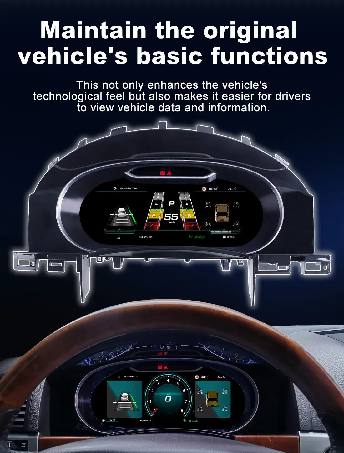 Maintain OEM Functions on VW Touareg Digital Dashboard