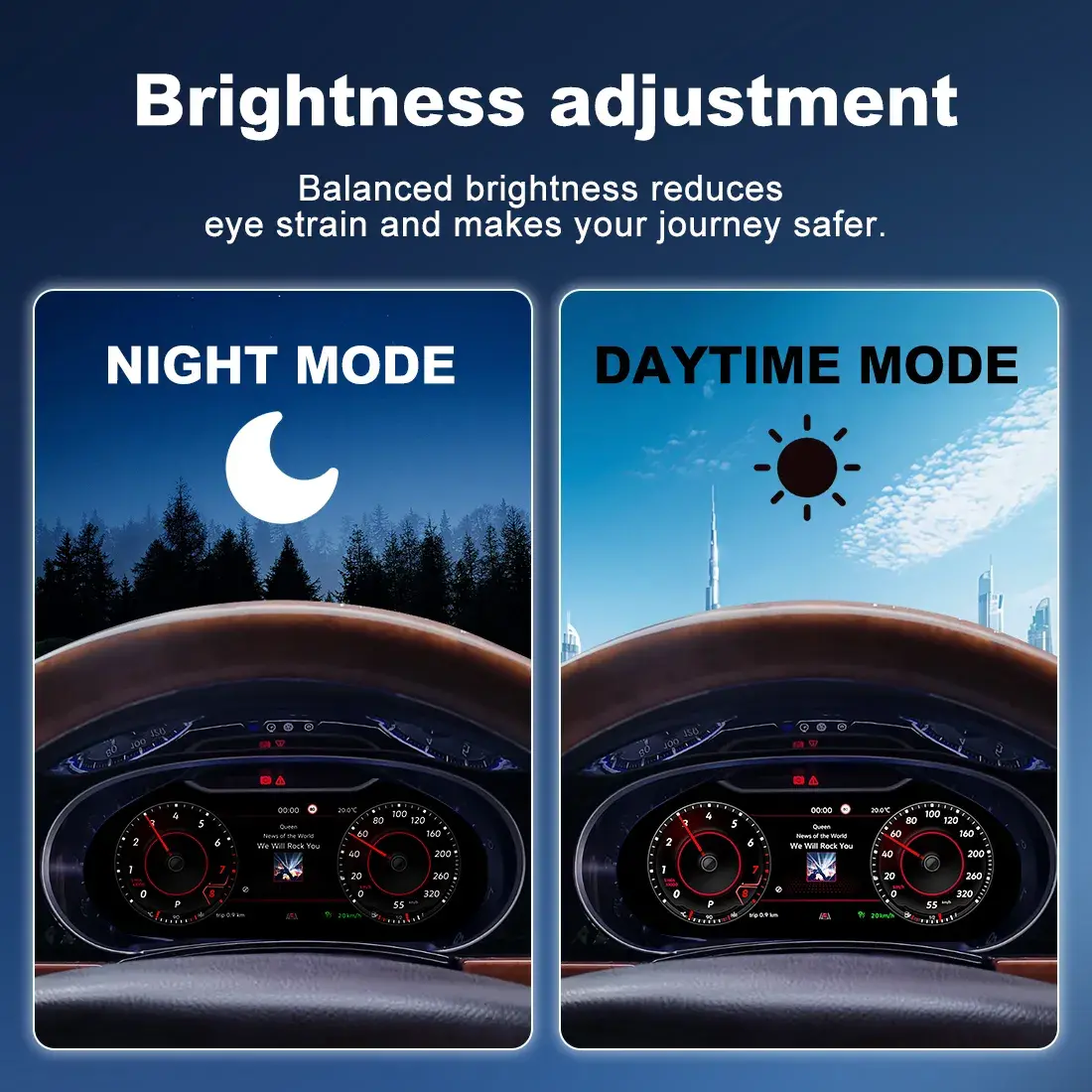 Night and Day Mode for VW Dashboard