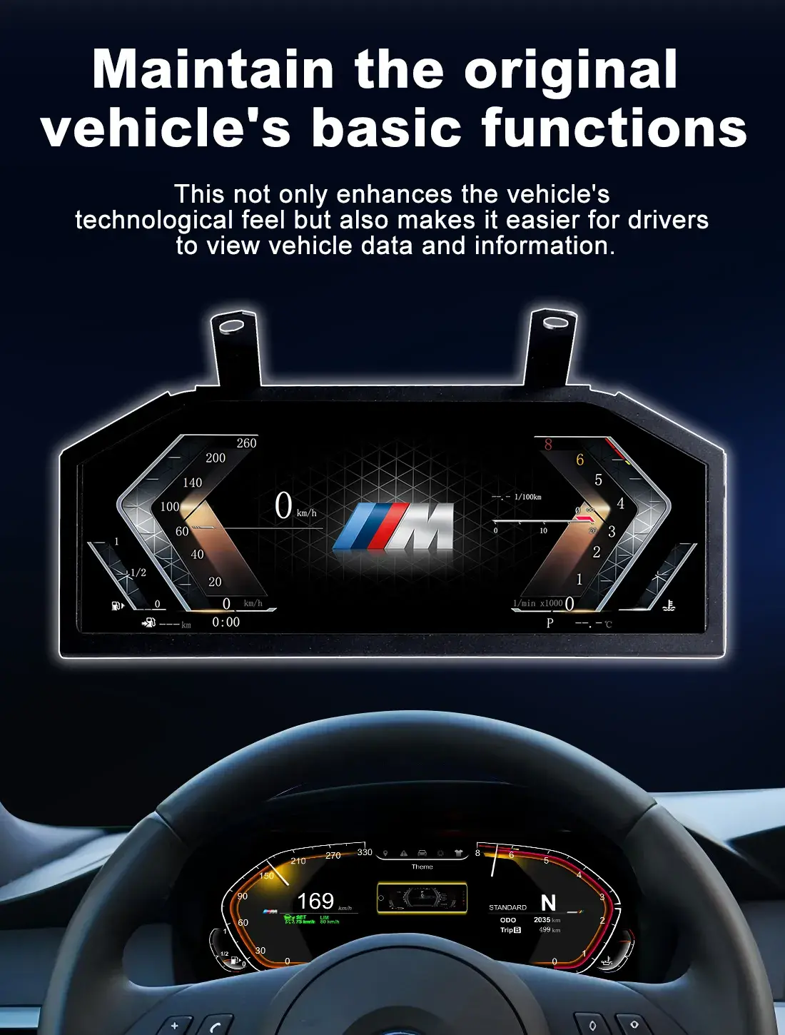 Retain OEM Functions on BMW E60 LCD Instrument Cluster