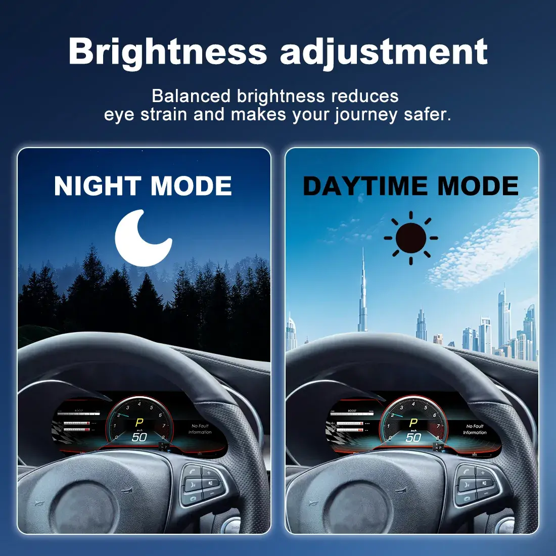 Night and Day Mode for Mercedes Dashboard Upgrade