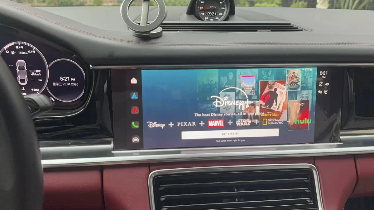 Play Disney movies in a Porsche Panamera via MMB Max Ultra Porsche