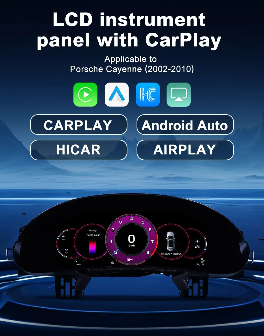 Porsche Cayenne Digital Cluster 12.3 inch Linux Virtual Cockpit Upgrade