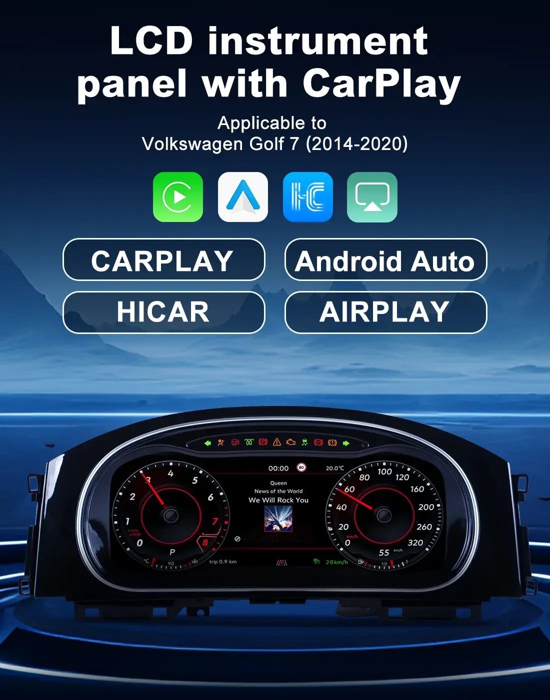 Car Digital Speedometer Upgrade Linux Virtual Cockpit System
