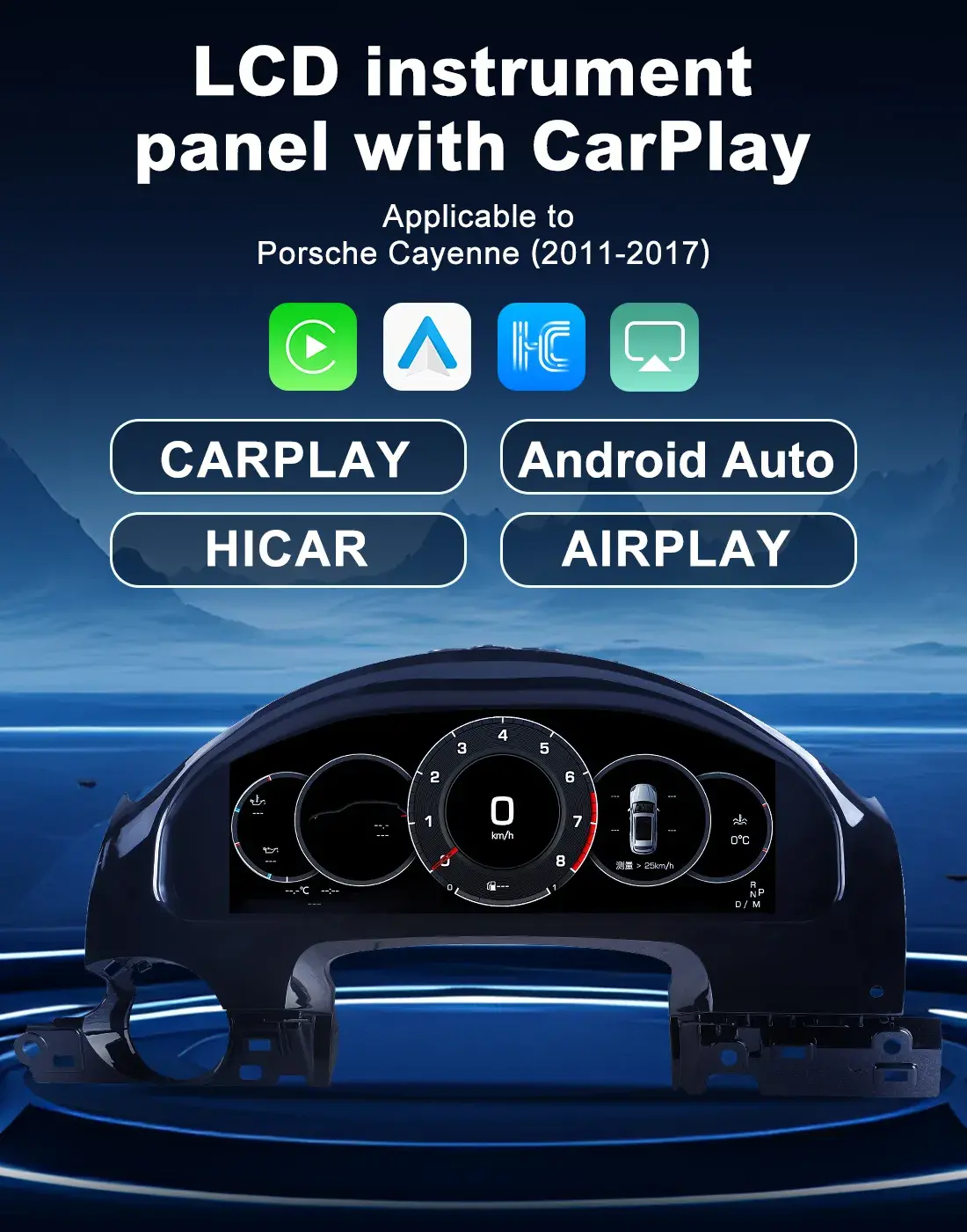Porsche Cayenne Digital Cluster 12.3 inch Linux Virtual Cockpit Upgrade