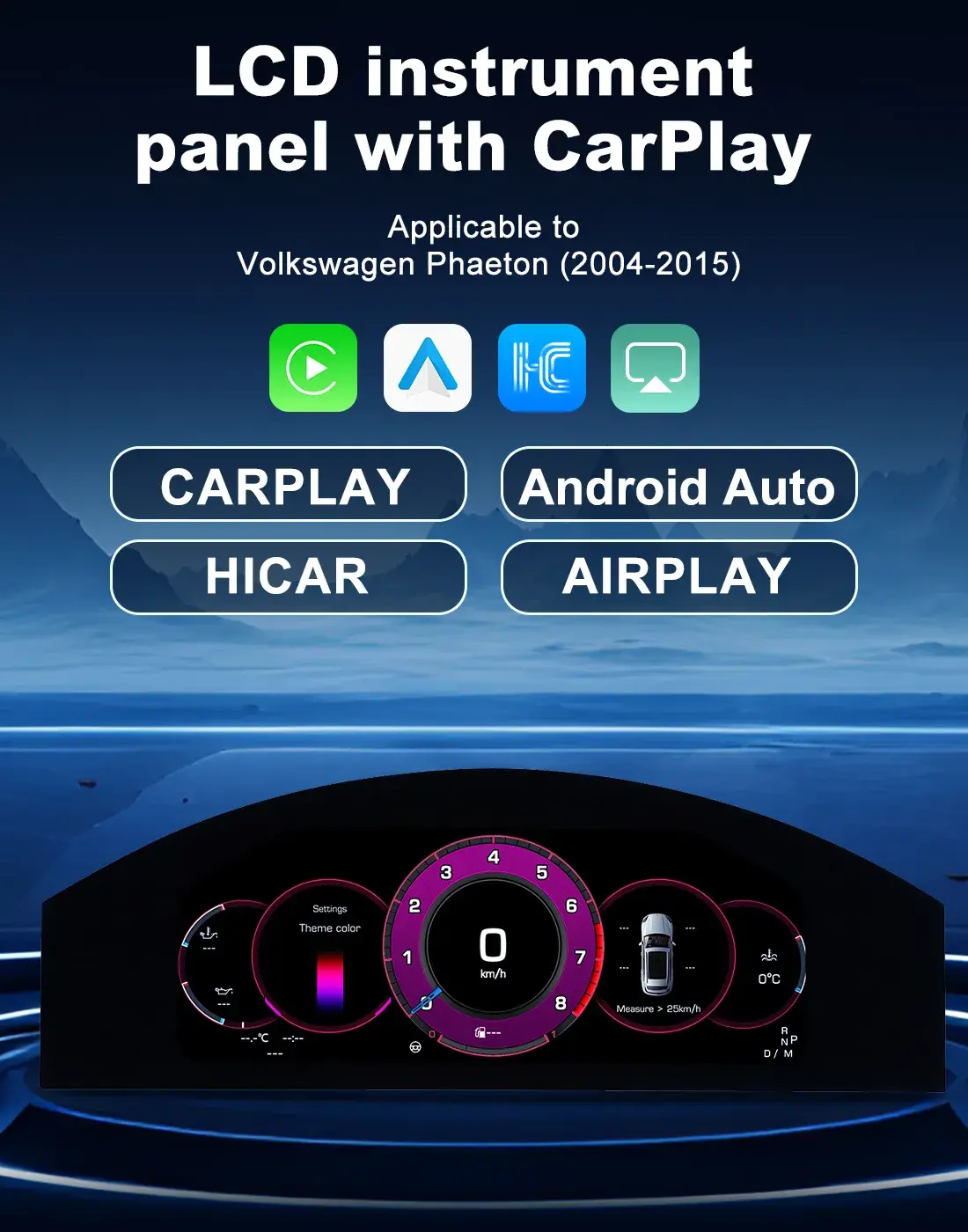 Volkswagen Phaeton Digital Cluster 12.3 inch Linux Virtual Cockpit Upgrade