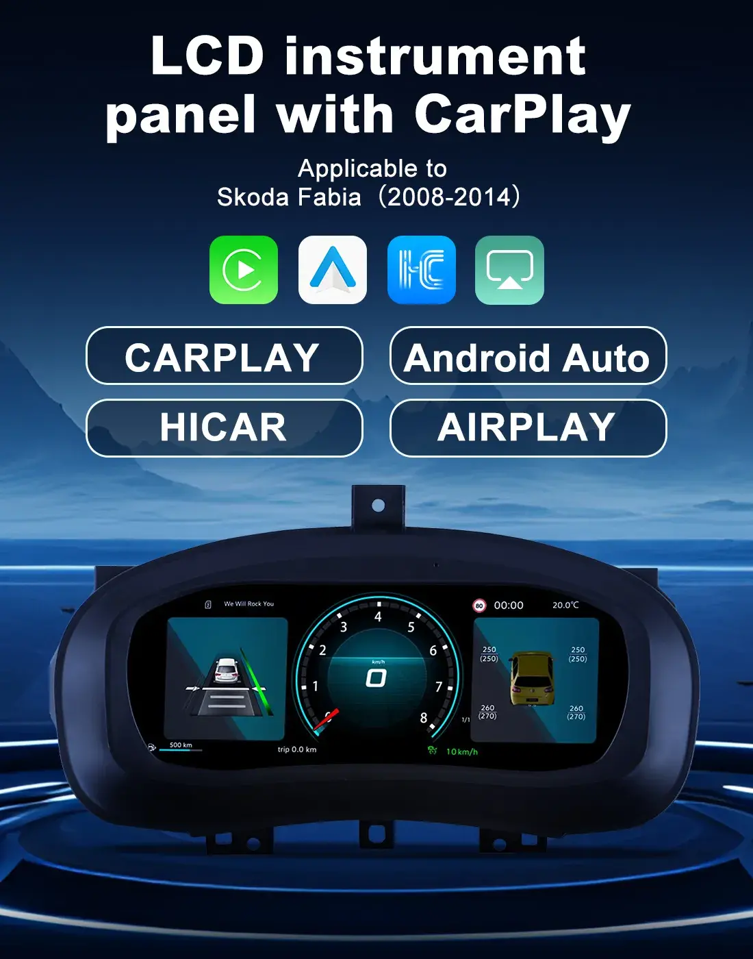 Skoda Fabia Digital Cluster 10 inch Linux Virtual Cockpit Upgrade