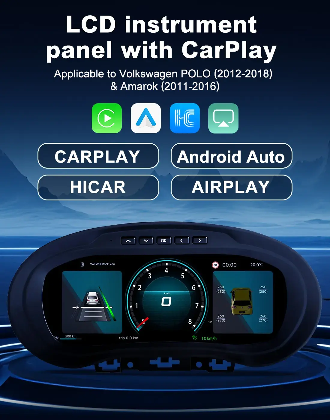 Volkswagen Digital Cluster 10 inch Linux Virtual Cockpit Upgrade