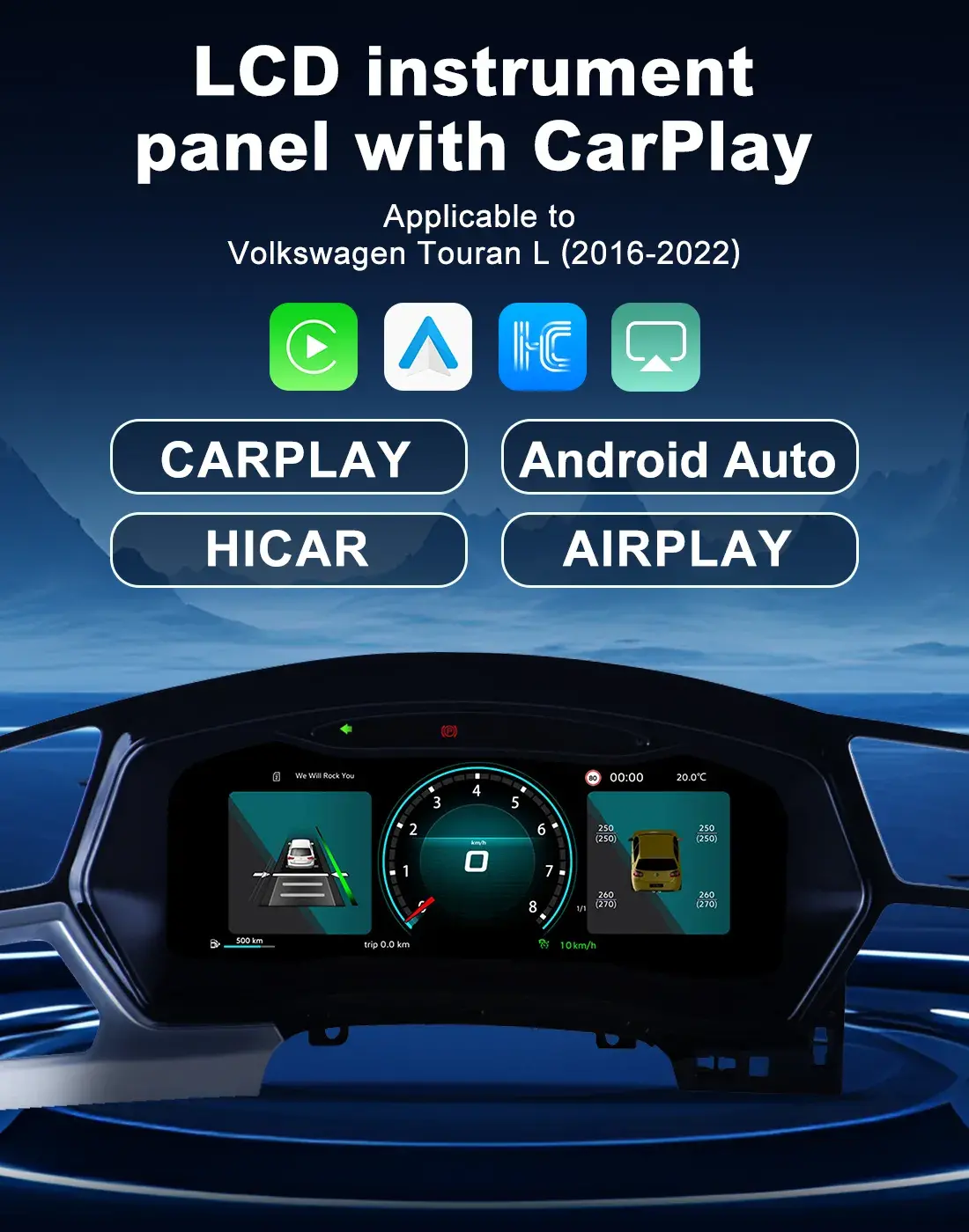 Volkswagen Digital Cluster 12.3 inch Linux Virtual Cockpit Upgrade