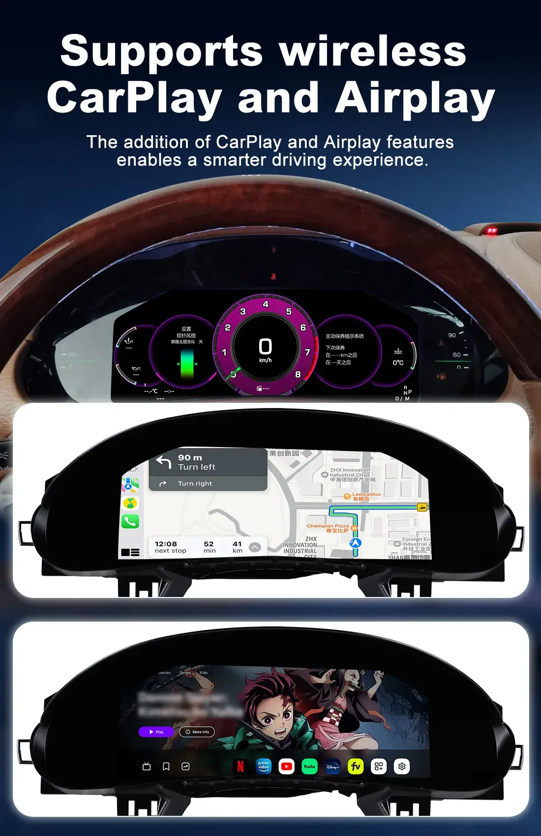 Porsche Cayenne Digital Cluster Compatible with 955 957 Models