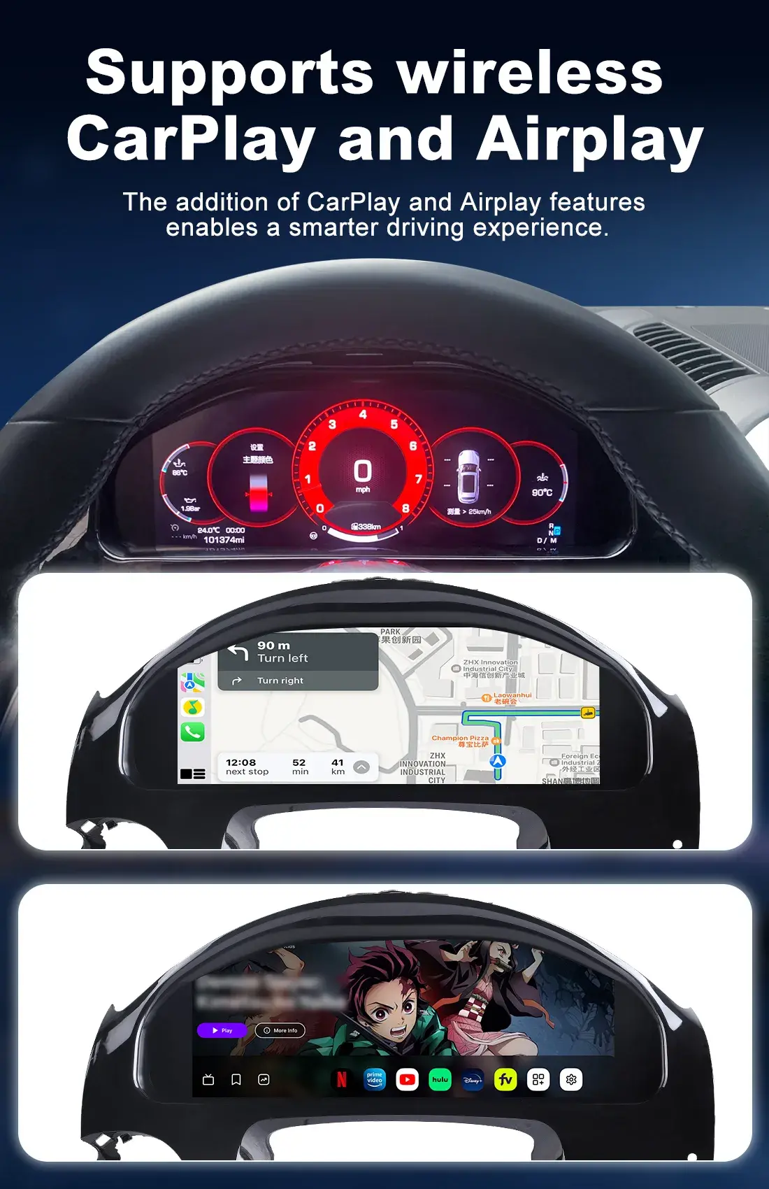 Porsche Cayenne Digital Cluster Compatible with 958 Models
