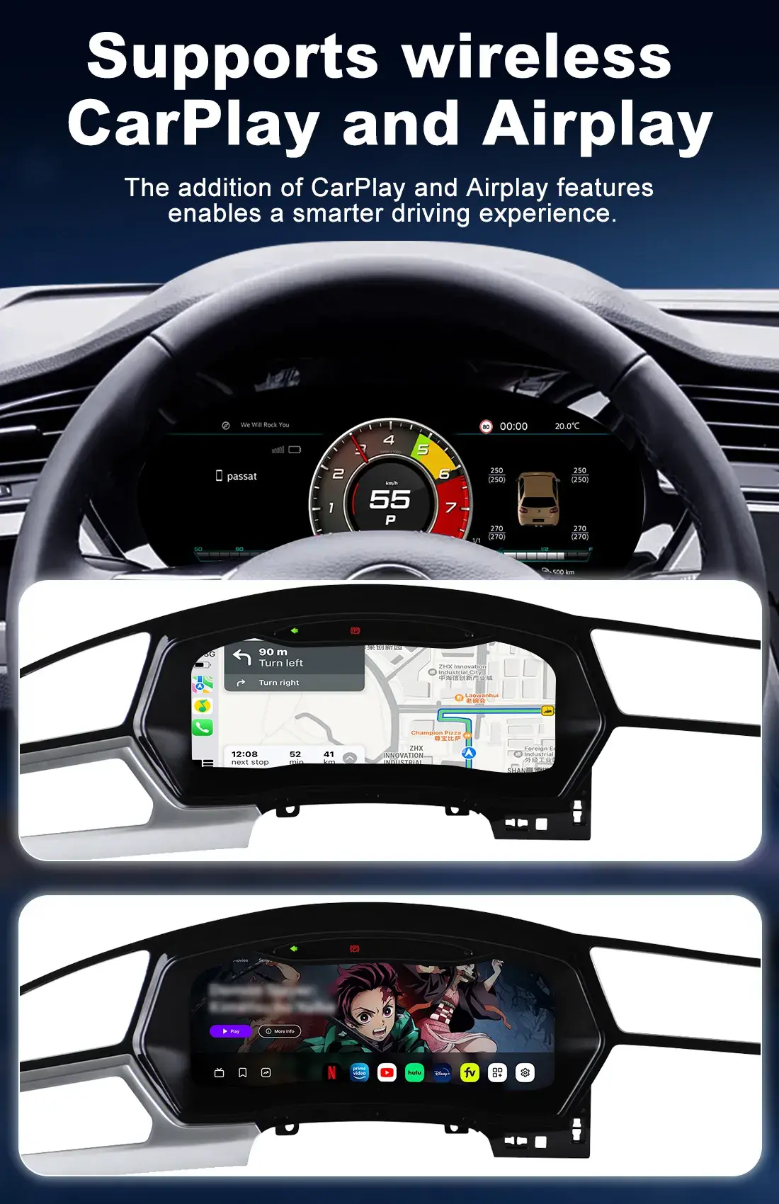 Volkswagen Digital Cluster Compatible with Touran L MPV Models