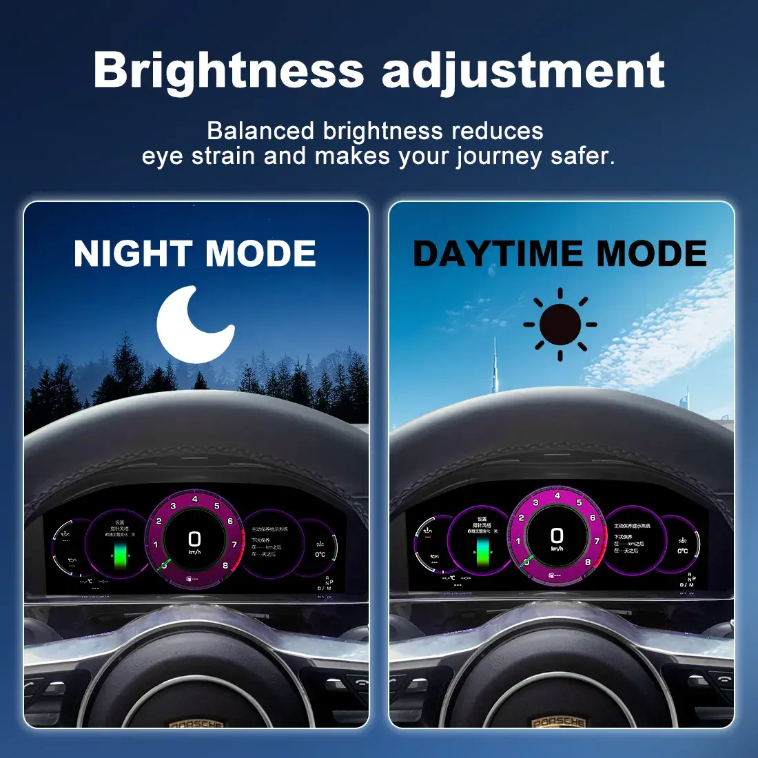 Porsche Cayenne Digital Cluster Smart Integration Night Mode Test