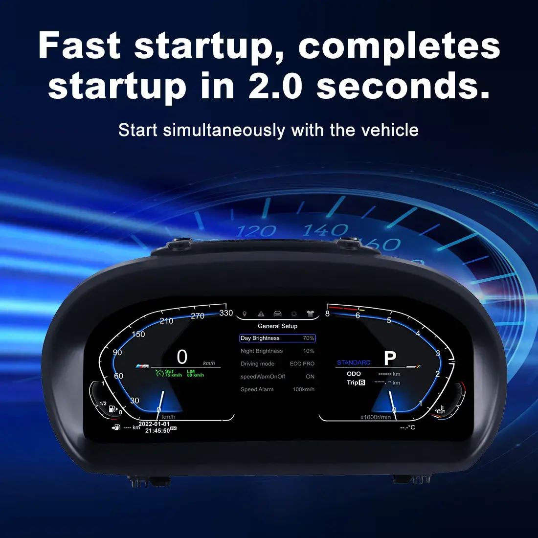BMW Digital Cluster 10 Inch Full Display View