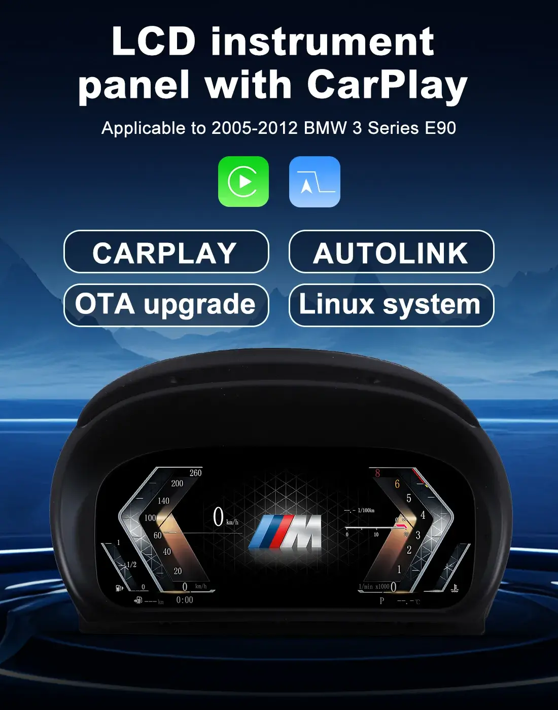 BMW Digital Cluster 10 inch Linux Virtual Cockpit Upgrade