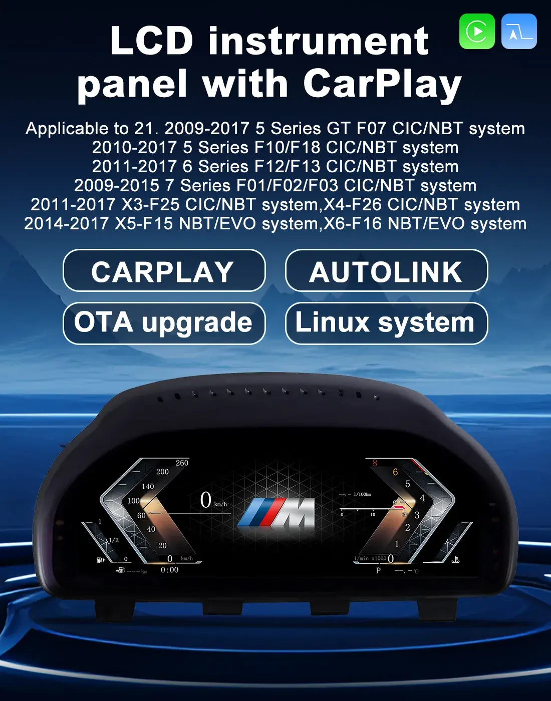 BMW Digital Cluster WZLCD-BM02 12.3 inch Linux Virtual Cockpit
