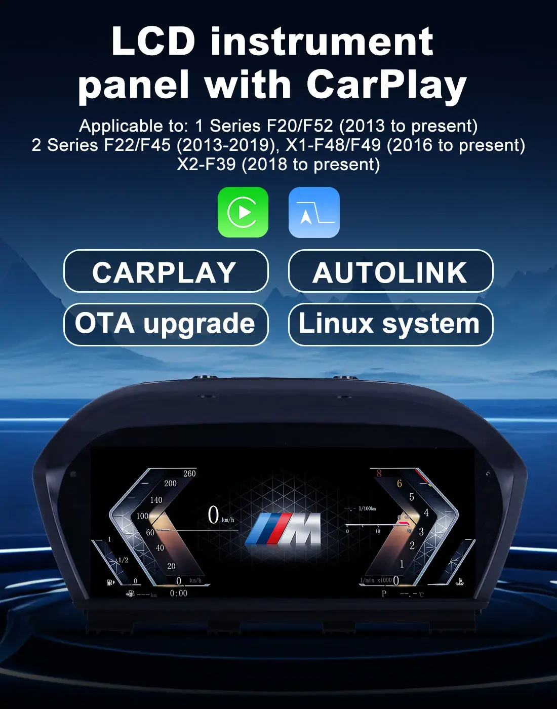 BMW Digital Cluster 10 inch Linux Virtual Cockpit Upgrade