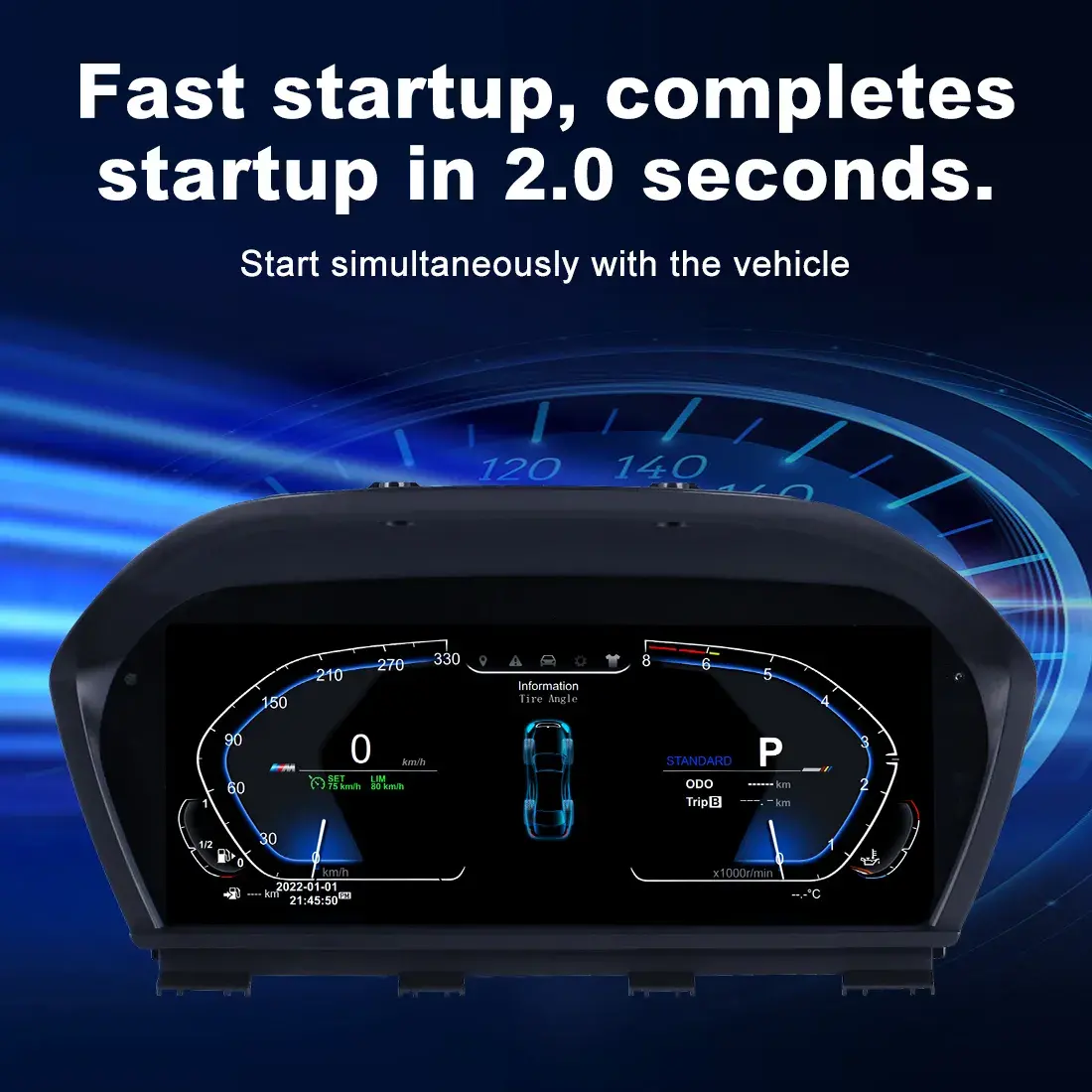 BMW Digital Cluster 10 Inch Full Display View