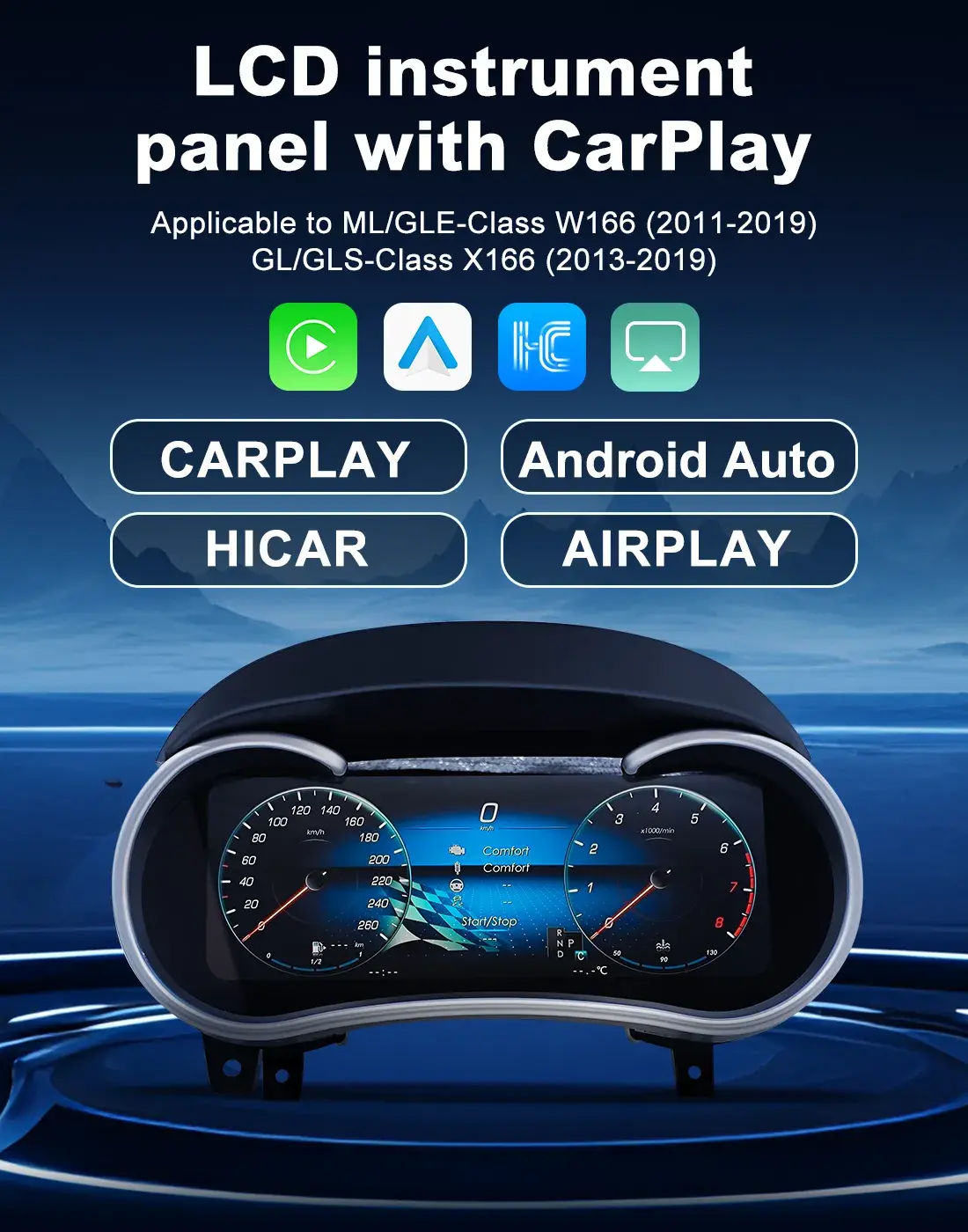 Mercedes Benz Digital Cluster 10.25 inch Linux Virtual Cockpit Upgrade