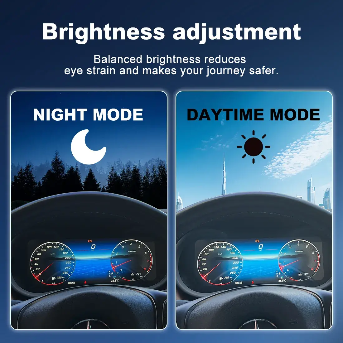 Mercedes Benz Digital Cluster Smart Integration Night Mode Test