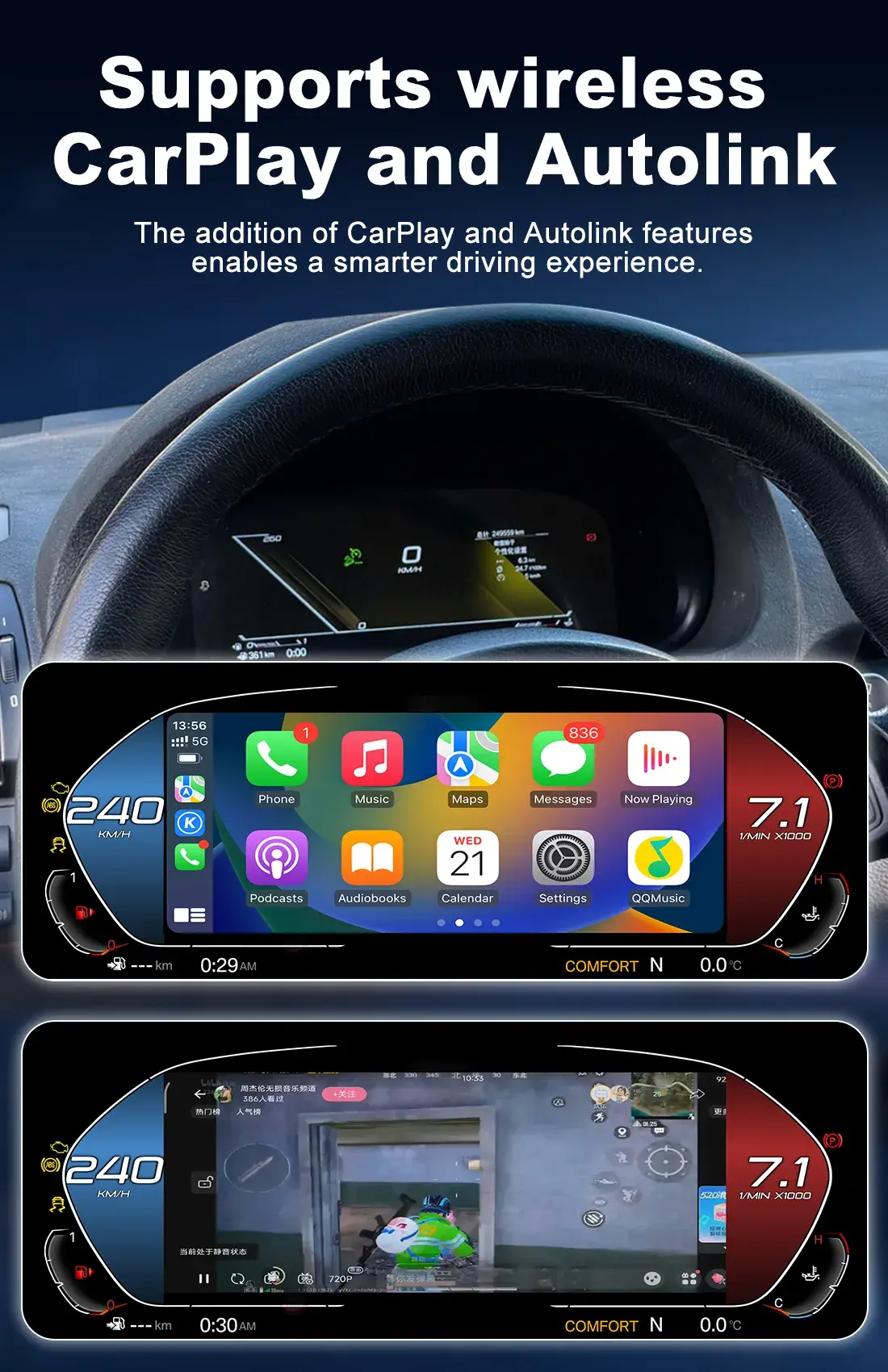 BMW Digital Cluster Compatible with E39 E53 Models
