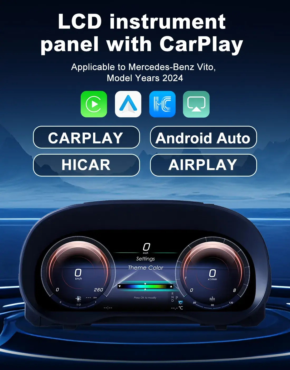 Mercedes Benz Digital Cluster 12.3 inch Linux Virtual Cockpit Upgrade