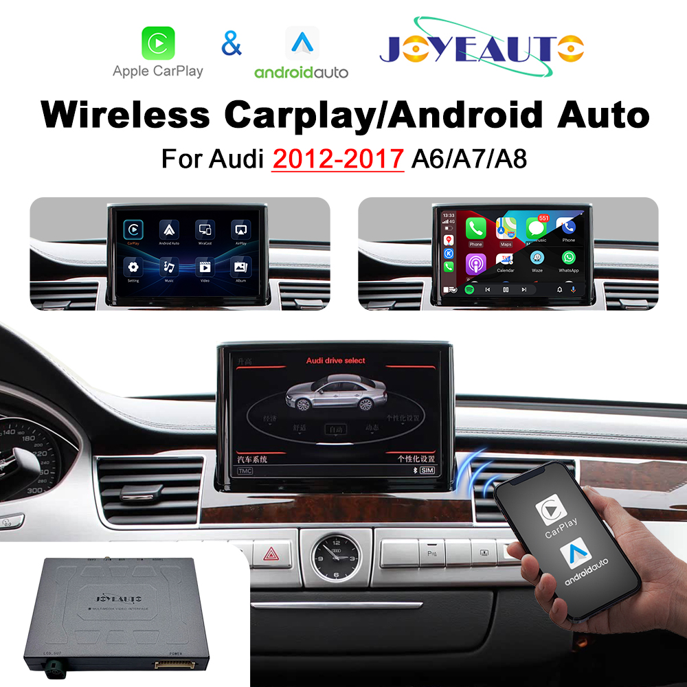 JoyeAuto Wireless CarPlay & Android Auto for Audi A4 A5 Q7 B9 MIB MIB2